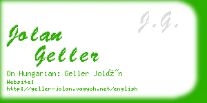 jolan geller business card